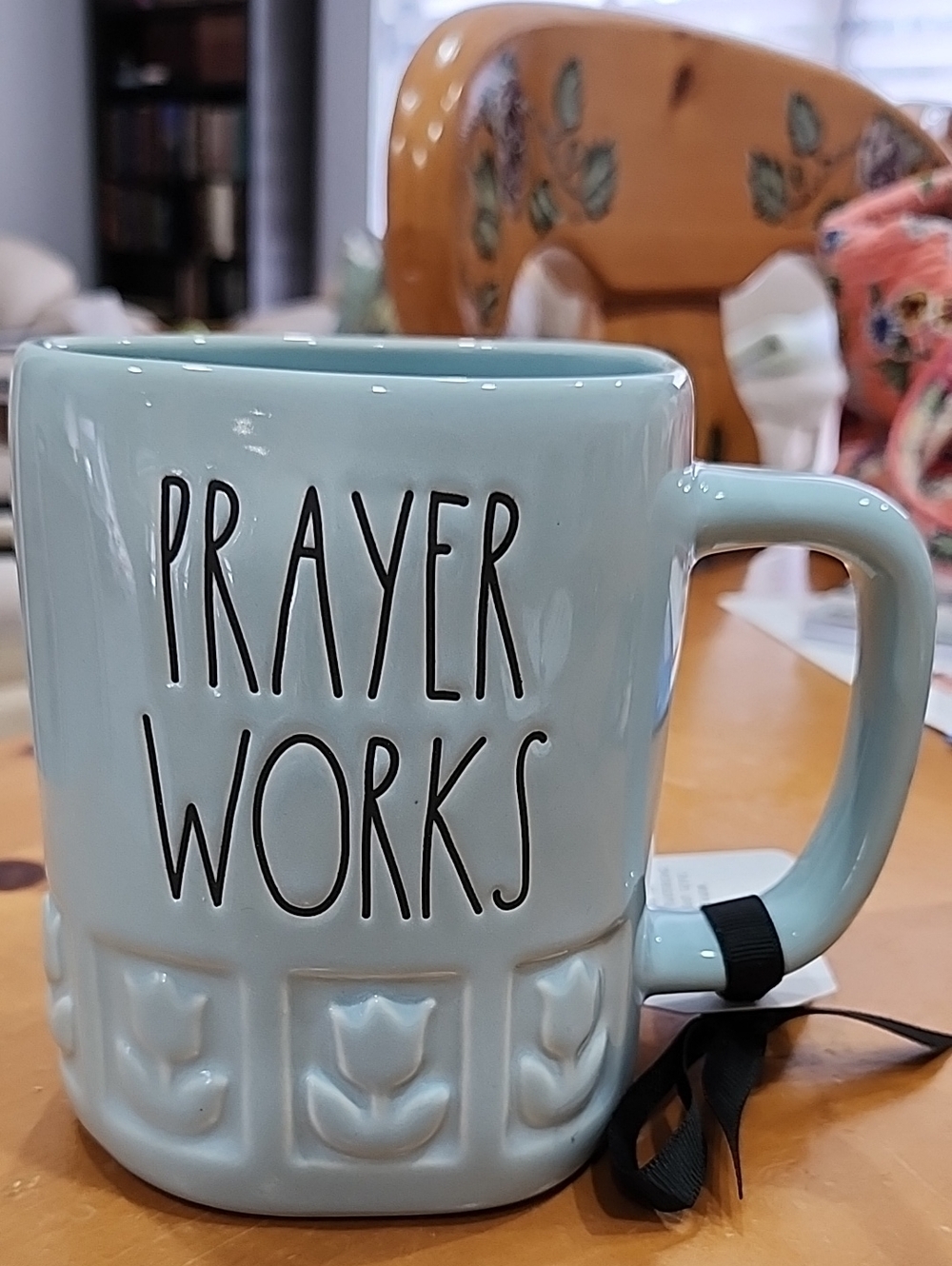 Rae Dunn Prayer Works Mug - Light Blue